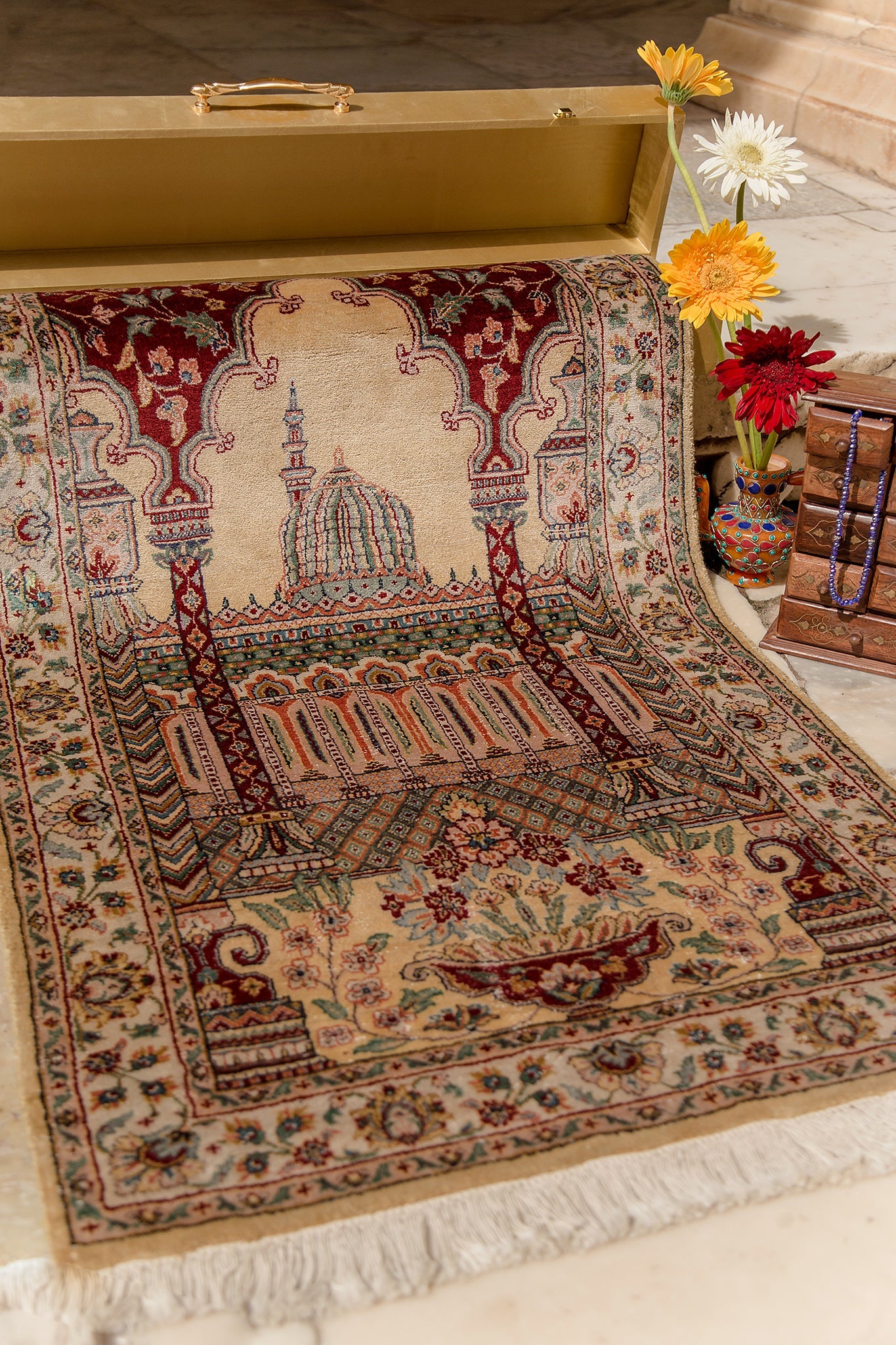 Pearl of Prayer Silk Prayer Mat